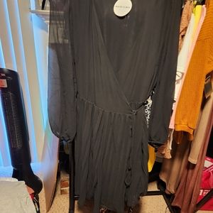 Black sheer wrap 3x dress